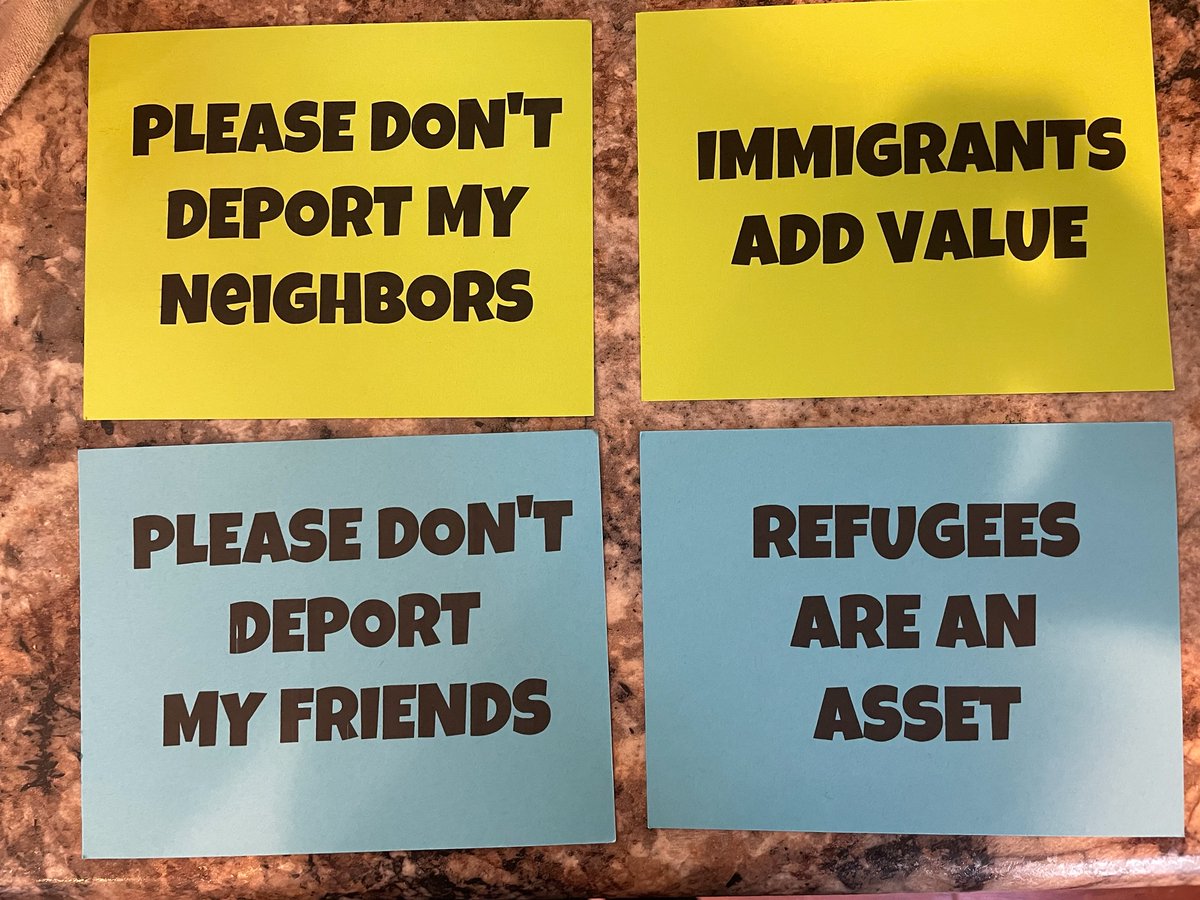 SarahDAnderson1's tweet image. Images of immigrant rights organizing from a townhall meeting after the Hands Off rally in Willmar, MN. Some 700-1k ppl showed up in this town of 21k. Trump received 64.7% of the vote in this county in &apos;24
