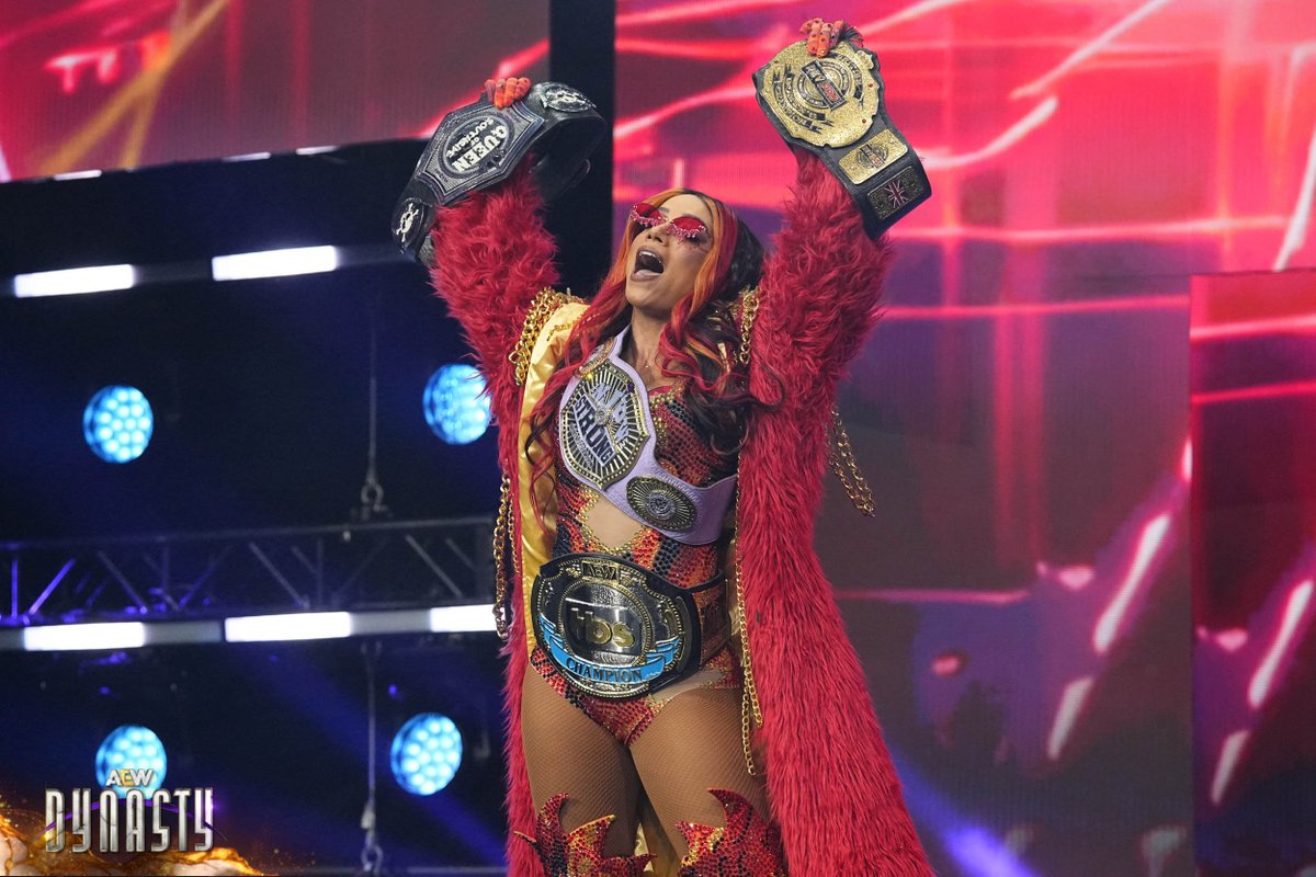 AEW's tweet photo. TBS Champion @MercedesVarnado battled Hounds of Hell's @TheJuliaHart in #OwenCup Women's Quarterfinals action!

Did you miss the #AEWDynasty PPV?
Order it right now!
https://t.co/JlBXZPMlvR https://t.co/i19wUk3EN2