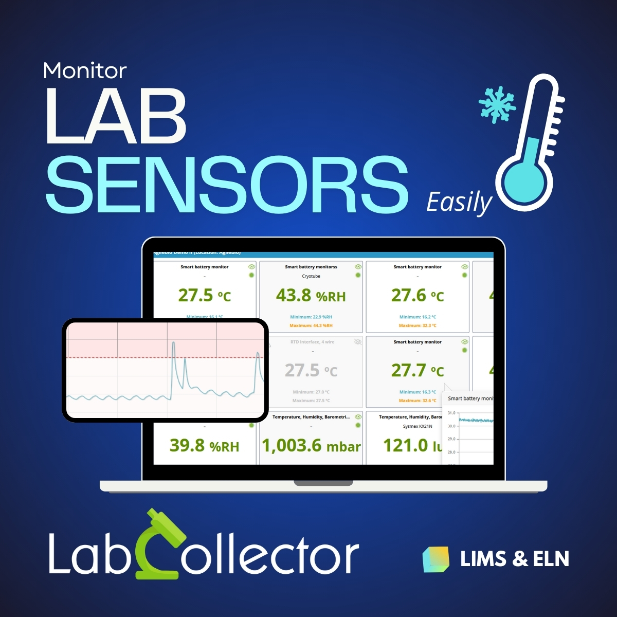 🚨 Keep your lab in check with LabCollector!
👉 labcollector.com/add-ons/data-l…
Track your lab sensors: temperature, humidity, pressure, and more! All in real-time from your phone or computer. Get instant alerts if something goes off-track, so you can stay ahead of the game. 🎯