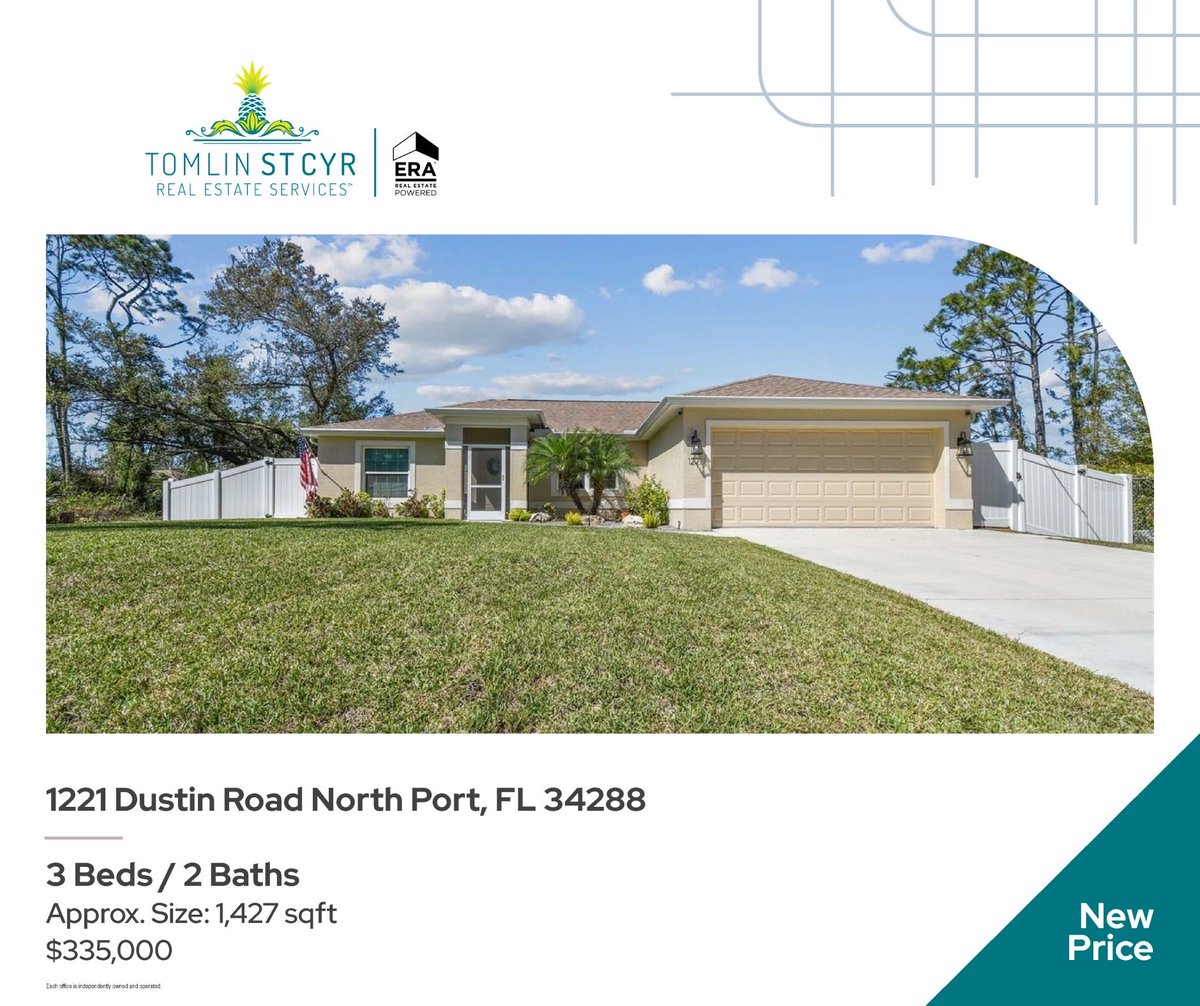 DarcyOppolo's tweet photo. New price!  Beautiful home in North Port. Nothing to do but move in!   #home #forsale #realestate #realtor #northport #florida #floridarealestate https://t.co/uLJwYVvOgC