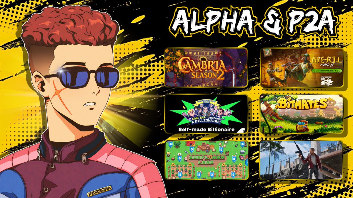 🏆 Top Alpha &amp; P2A Campaigns 🪂

• New P2A &amp; P2E
• New Mobile Game soon
• New NFT Gaming &amp; More

🧵 Here's find more about P2A &amp; Alpha 👇