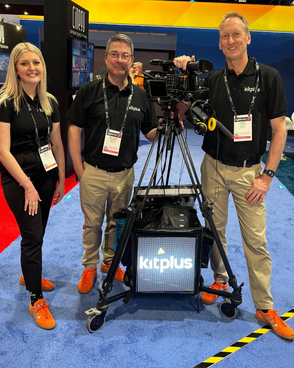 Day 2 at <a href="/NABShow/">NAB Show</a> ! 🎥 We're filming, talking tech &amp; finding the must-sees. Look for our orange shoes &amp; say hello! 👋 Catch all our videos: bit.ly/3RB48Xl  #NABShow #NAB2025
