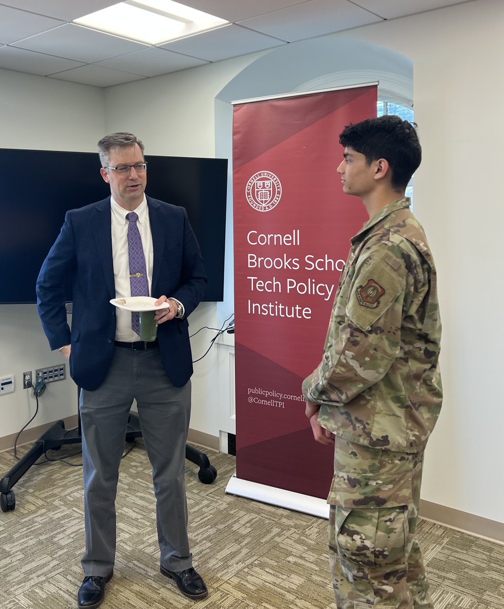 Cornell Brooks Tech Policy Institute (BTPI) (@cornelltpi) on Twitter photo BTPI had the pleasure of hosting officers from the US Army College, as part of the Eiseinhower series. The series acts as an important forum between active service military and universtities. To learn more, click the link below!
publicpolicy.cornell.edu/news/btpi-host… <a href="/CornellBPP/">Cornell Jeb E. Brooks School of Public Policy</a> BTPI had the pleasure of hosting officers from the US Army College, as part of the Eiseinhower series. The series acts as an important forum between active service military and universtities. To learn more, click the link below!
publicpolicy.cornell.edu/news/btpi-host… <a href="/CornellBPP/">Cornell Jeb E. Brooks School of Public Policy</a>