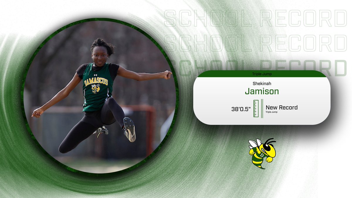 Congrats to Shekinah on breaking a 9 year-old school record in the Triple Jump!
