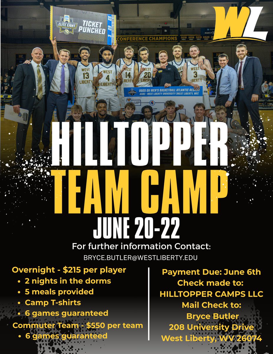 🚨 Camp Announcement 🚨

Registration is now available for our Hilltopper Team Camp! 

20 Team Limit

Link to register: docs.google.com/forms/d/e/1FAI…