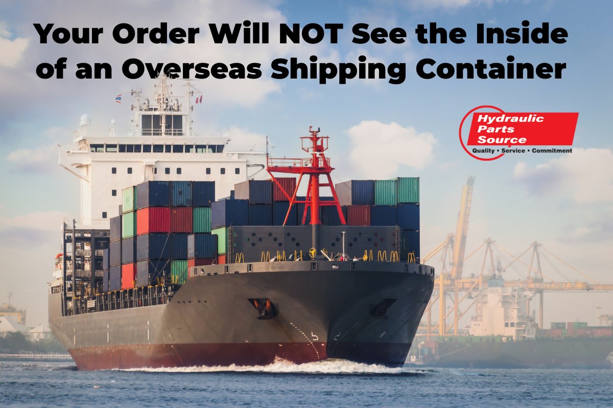 HydPartsSource's tweet image. Worried about rising parts costs due to tariffs? At HPS, 99% of orders are made in our Michigan facility with OEM parts on hand and are shipped same-day. The remaining 1% are extreme situations where we do WHATEVER IT TAKES to get our customers what they need! #HPSDifference