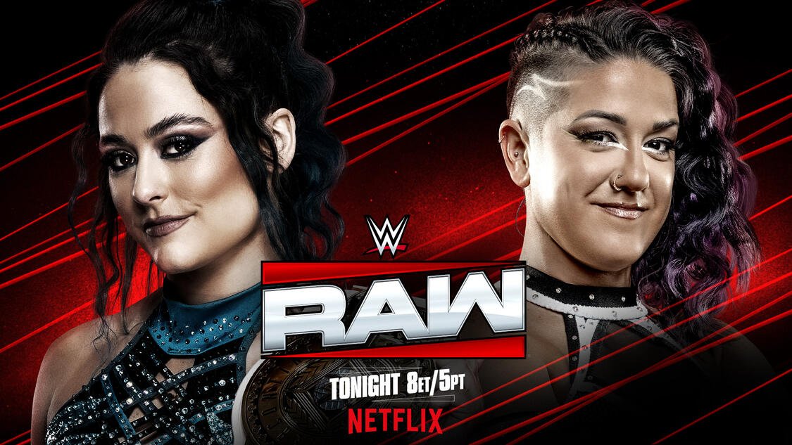 Advertised for #WWERaw  tonight - 

• Lyra Valkyria v Bayley (ICTitle) 
• War Raiders v New Day (Tag Team Titles) 
• Penta v Dom 
• Paul Heyman appears 
• Seth Rollins appears 
• CM Punk appears 
• GUNTHER and Jey Uso segment 
• El Grande Americano in action