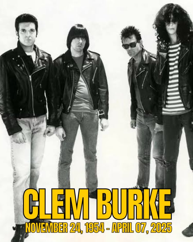 FansRamones's tweet photo. RIP Clem Burke (Elvis Ramone)

In a statement, Blondie announced: “It is with profound sadness that we relay news of the passing of our beloved friend and bandmate Clem Burke following a private battle with cancer.”

📸 George Dubose 

#ramones #ramonesfans #blondie #clemburke https://t.co/RDKZJPfkPy