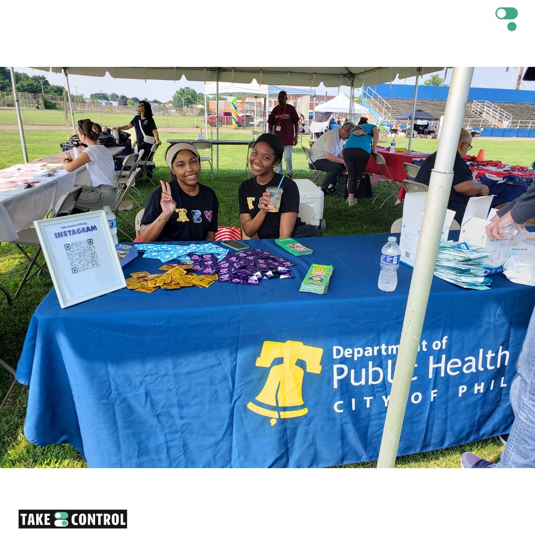 Look at our team in action! 😄🌟 We love going out in the community, spreading awareness and handing out free resources to keep Philly safe and healthy.

 Don't forget, you can always reach out for free condoms, sexual health information, and more at TakeControlPhilly.org.