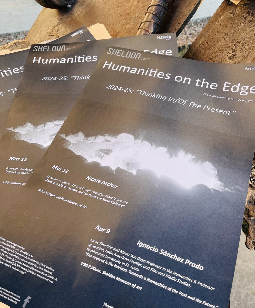 Luis Othoniel Rosa (@luisothonielr) on Twitter photo This Wed. April 9, 5:30, at the Sheldon Museum in UNL, Dr. Ignacio Sánchez Prado, "The Present is no Horizon: Towards a humanities of the past and of the future" on Humanities on the Edge. <a href="/unlcas/">Nebraska CAS</a> <a href="/UNLincoln/">University of Nebraska-Lincoln</a> <a href="/UNLEthnicStu/">Ethnic Studies</a> <a href="/unlenglish/">UNL Department of English</a> <a href="/UNLHistory/">Neb. History Dept.</a> <a href="/SheldonMuseum/">Sheldon Museum of Art</a> This Wed. April 9, 5:30, at the Sheldon Museum in UNL, Dr. Ignacio Sánchez Prado, "The Present is no Horizon: Towards a humanities of the past and of the future" on Humanities on the Edge. <a href="/unlcas/">Nebraska CAS</a> <a href="/UNLincoln/">University of Nebraska-Lincoln</a> <a href="/UNLEthnicStu/">Ethnic Studies</a> <a href="/unlenglish/">UNL Department of English</a> <a href="/UNLHistory/">Neb. History Dept.</a> <a href="/SheldonMuseum/">Sheldon Museum of Art</a>