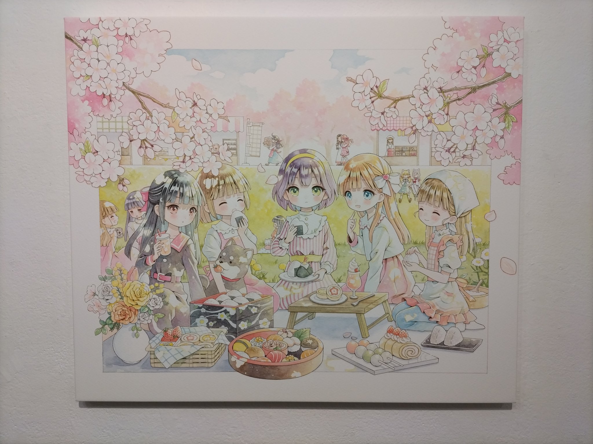 店舗良い a*a様 Sunflower Twins 絵画原画（ヒルマ・アフ・クリント展 絵画