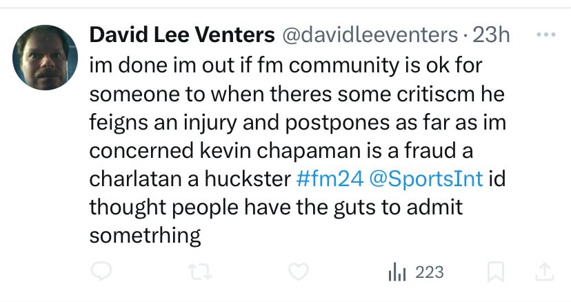 StudsUpFM (@studsupfm) on Twitter photo This is pretty funny.
That absolute melon of a human is
‘Done’.
He then tweeted 55 more times because he is a fucking sped.
<a href="/davidleeventers/">David Lee Venters</a> you should come round and suck my dick from the back. This is pretty funny.
That absolute melon of a human is
‘Done’.
He then tweeted 55 more times because he is a fucking sped.
<a href="/davidleeventers/">David Lee Venters</a> you should come round and suck my dick from the back.