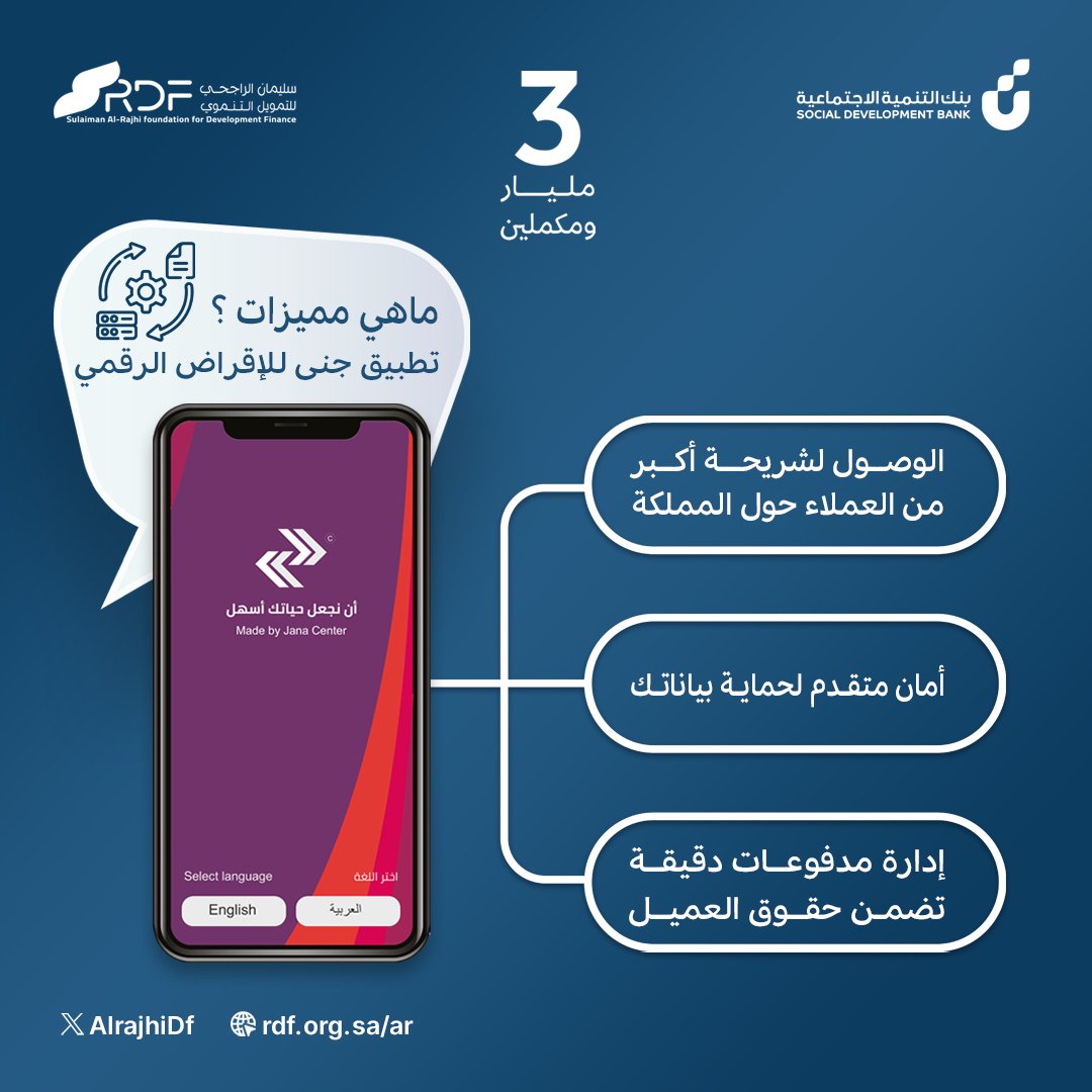 الراجحي للتمويل التنموي - رفد tweet media