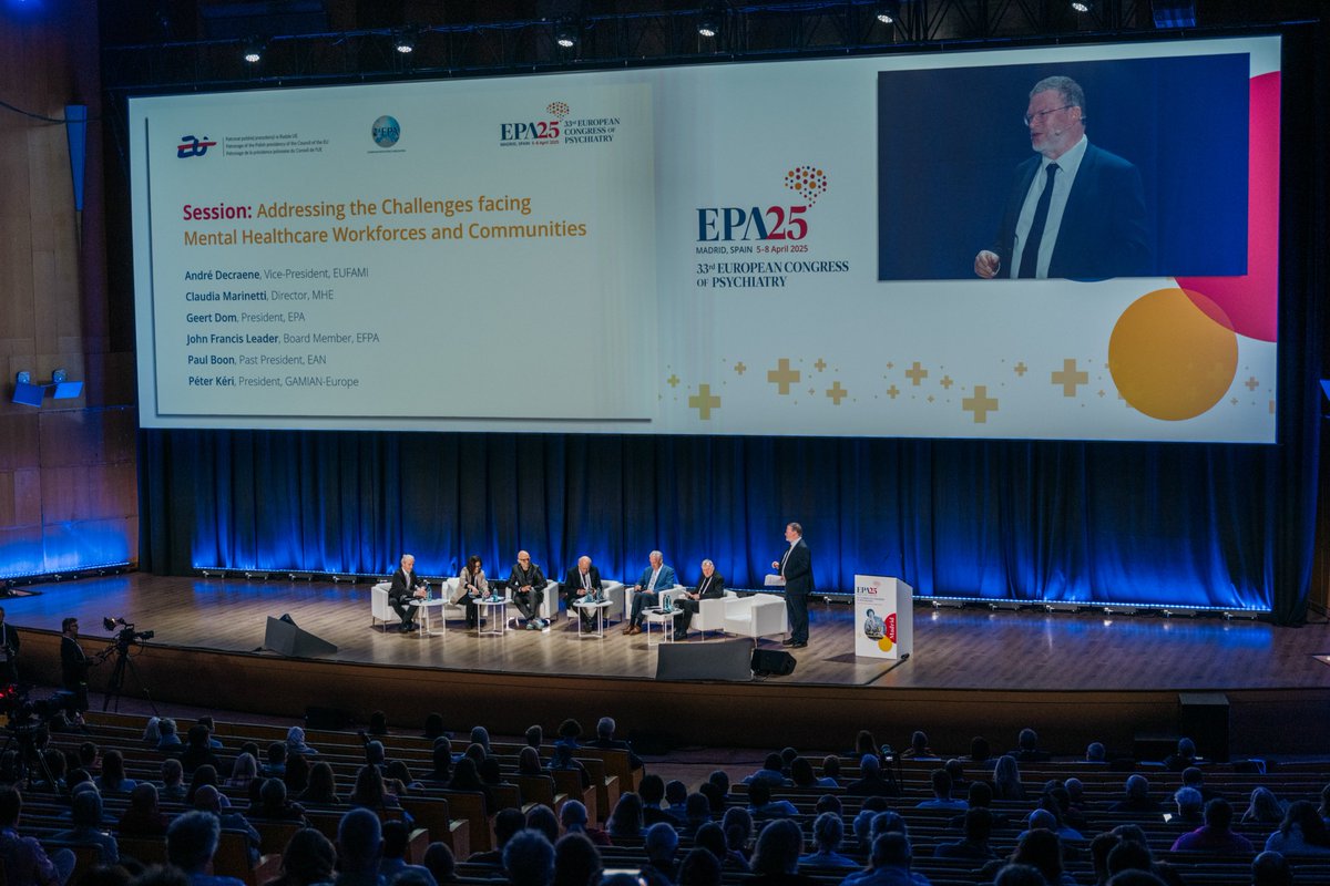 Yesterday, EUFAMI's own Vice-President, André Decraene, addressed key challenges at the #EPA2025, highlighting the need for better support for mental health professionals and communities. 
We can build a more sustainable and compassionate mental health ecosystem.
#MentalHealth