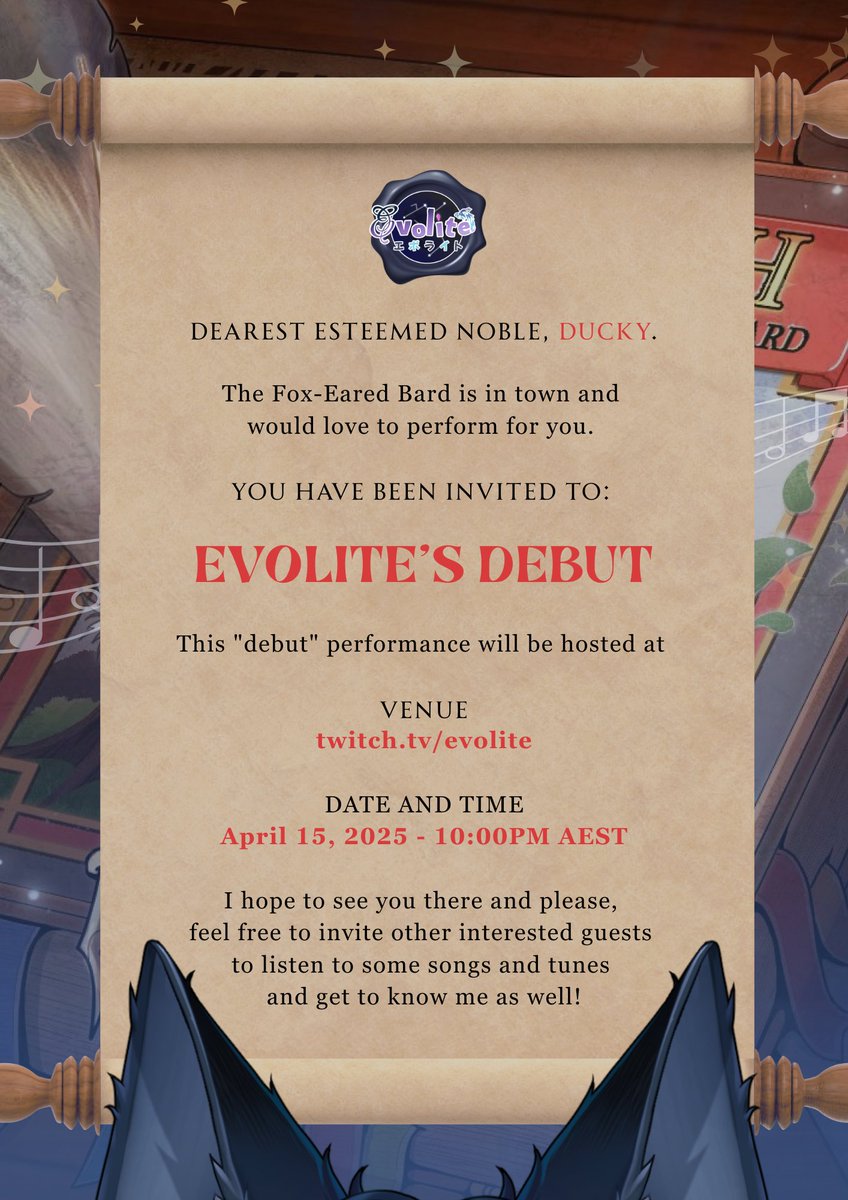 I am invited to the debut of the fox man!