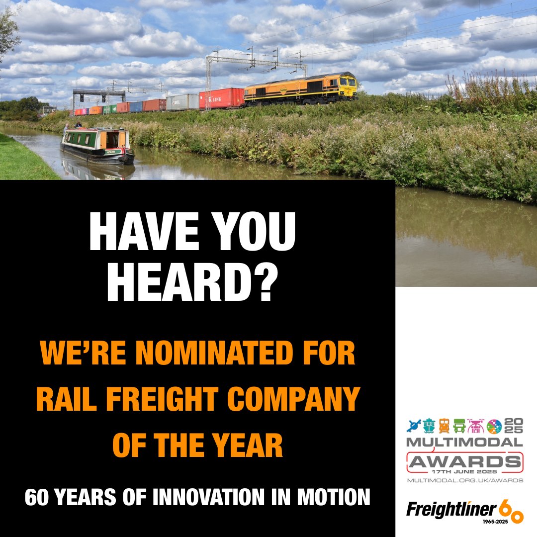 Freightliner (@railfreight) on Twitter photo Have you heard the news? We are nominated for 'Rail Freight Company of the Year' at the <a href="/multimodal/">Multimodal 2025</a> Awards! 🏆
Voting is now open! Show your support and vote for the #Freightliner team ➡️ info.multimodal.org.uk/l/339301/2025-… Have you heard the news? We are nominated for 'Rail Freight Company of the Year' at the <a href="/multimodal/">Multimodal 2025</a> Awards! 🏆
Voting is now open! Show your support and vote for the #Freightliner team ➡️ info.multimodal.org.uk/l/339301/2025-…