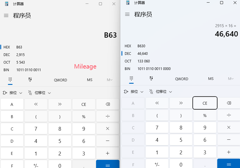 Mileage algorithm:
Car type: Toyota LEVIN
chip: 93C76
Mileage: 46640KM  
Checksum :
The red box is the mileage
0B 63 (Hex to Dec) multiplied by 16
The blue box is the checksum FF FF - 63 0B = 9C F4