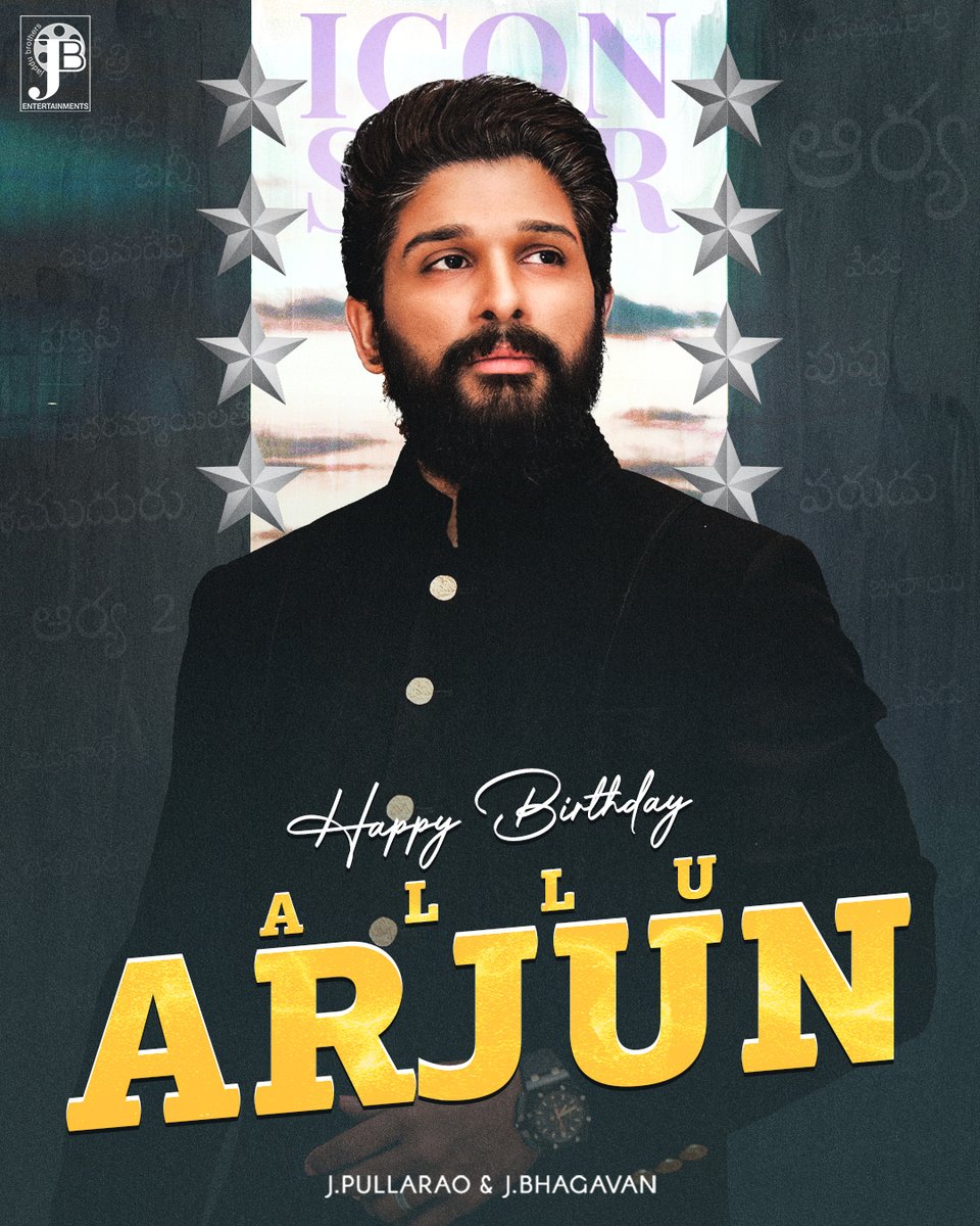 Wishing the one and only Icon Star <a href="/alluarjun/">Allu Arjun</a> a very Happy Birthday! ❤️‍🔥

May your journey continue to break records, win hearts, and make Indian cinema shine globally. 🔥🔥✨

#HappyBirthdayAlluArjun