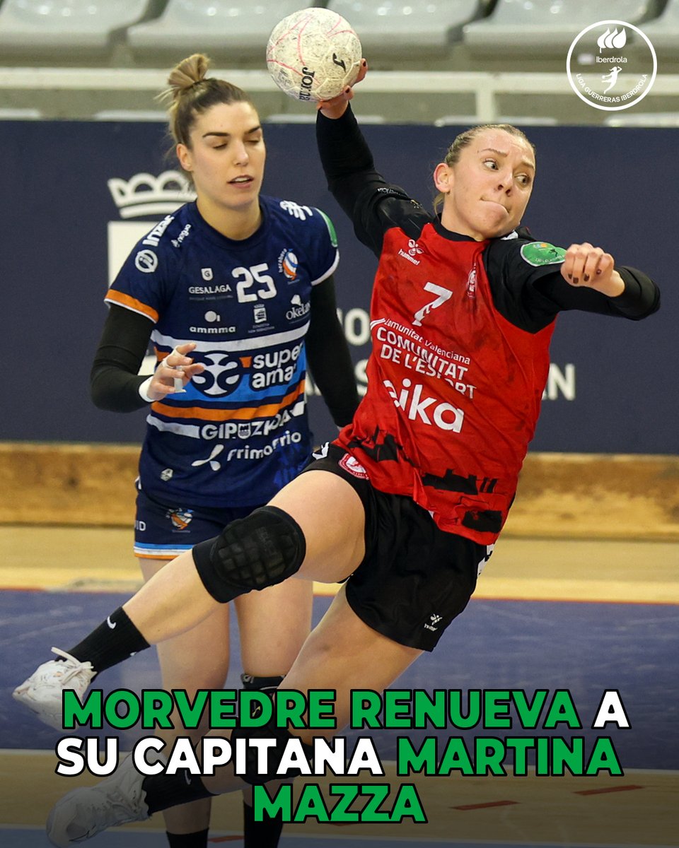 🤝🟢 <a href="/BMMorvedre/">#vamosMorvedre🖤♥️</a> anuncia la renovación de su capitana, Martina Mazza, para la próxima temporada

🎙️ La '7' argentina, pilar indiscutible para las de Manu Etayo, liderará al conjunto saguntino por cuarto curso consecutivo 🫡

#⃣ #LigaGuerrerasIberdrola #Balonmano