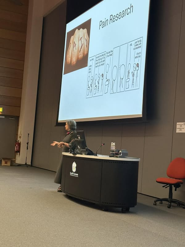 Today the Pain Relief Foundation is attending the Pain Day  at Edge Hill University currently listening to Professor Michelle Briggs,  #painday #students #lecture #EdgeHillUniversity