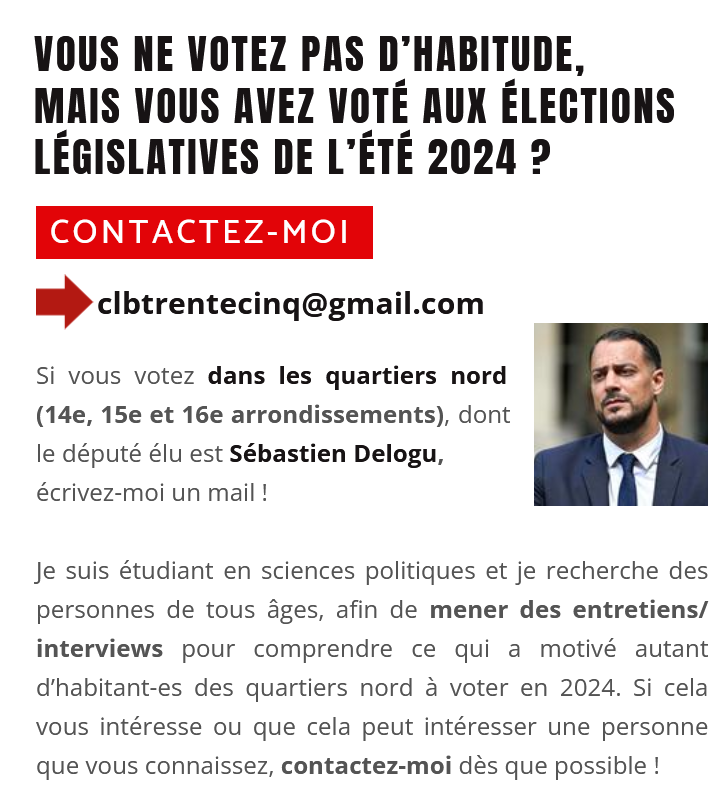 Kleiade_'s tweet photo. Yo ! Si vous votez à Marseille dans les quartiers nord ou que vous connaissez des gens qui y votez, ou si vous avez participé à la campagne, contactez-moi par mail pour qu'on en discute :)

Partages appréciés !

@FPopulaireLFI13 @lfidep13 @JFIMarseille  @sebastiendelogu https://t.co/8BgoXR9dnv