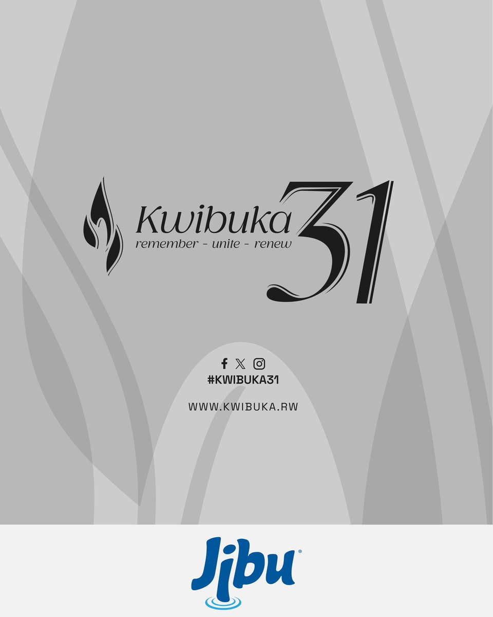 Jibu Rwanda (@jiburwanda) on Twitter photo Jibu irifatanya n'abanyarwanda n'abanyarwandakazi muri iki gihe cyo kwibuka ku ncuro ya 31 Jenoside yakorewe Abatutsi mu 1994 #TwibukeTwiyubaka Jibu irifatanya n'abanyarwanda n'abanyarwandakazi muri iki gihe cyo kwibuka ku ncuro ya 31 Jenoside yakorewe Abatutsi mu 1994 #TwibukeTwiyubaka