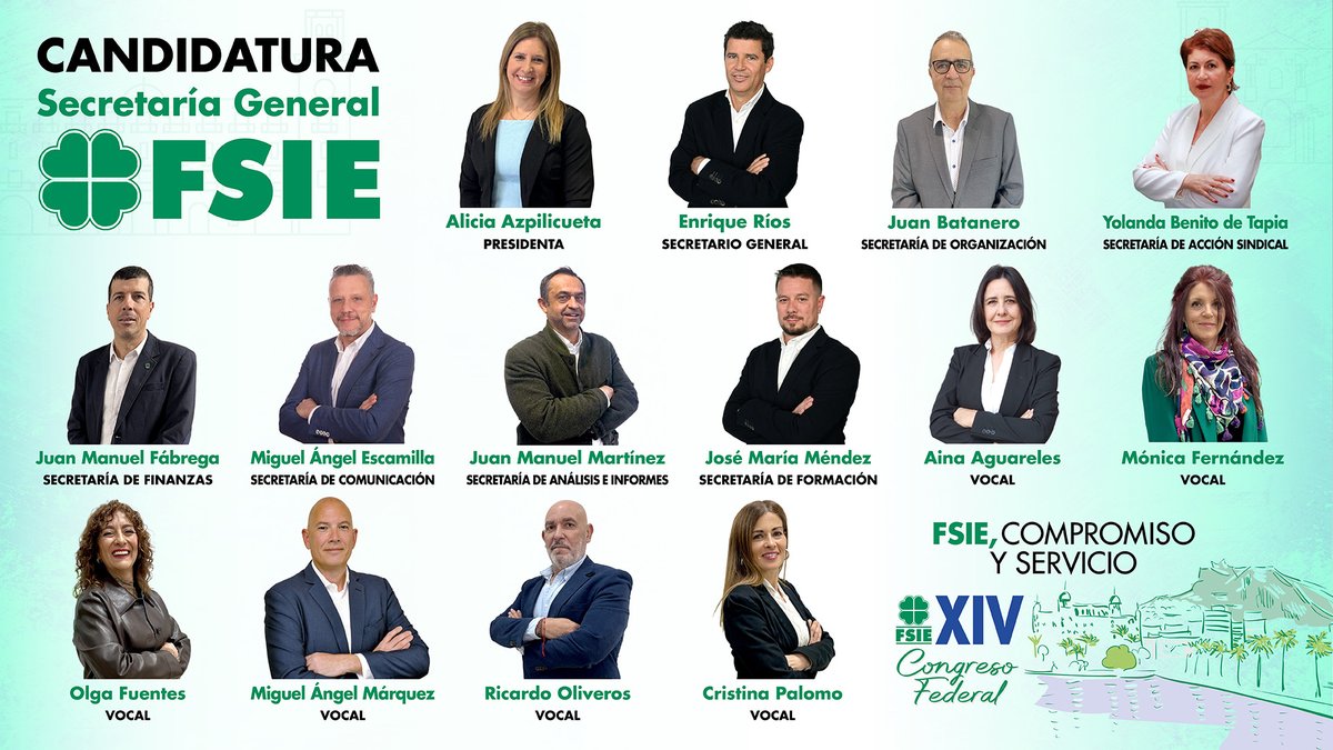 <a href="/FSIECATALUNYA/">FsieCatalunya</a> assisteix al XIV Congrés Federal de FSIE on s'ha escollit la nova Secretaria General per als pròxims quatre anys, encapçalada per Alicia Azpilicueta com a presidenta i Enrique Ríos com a secretari general.
Més informació 👉bit.ly/44bLywv