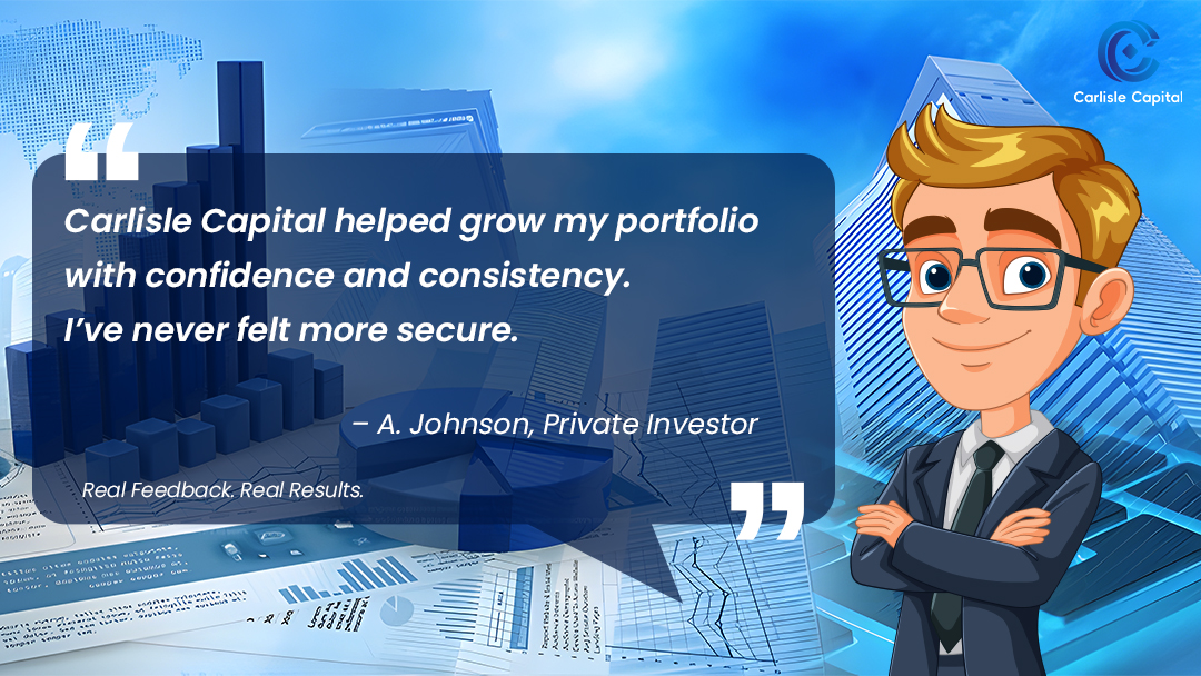 CarlisleCapital's tweet photo. Hear from our clients. A. Johnson shares how Carlisle Capital delivered security and steady returns through personalized portfolio strategies. Real feedback. Real results.
#CarlisleCapital #ClientFeedback #InvestorSuccess #TrustMatters #PrivateWealth https://t.co/tSAfOLf5C1