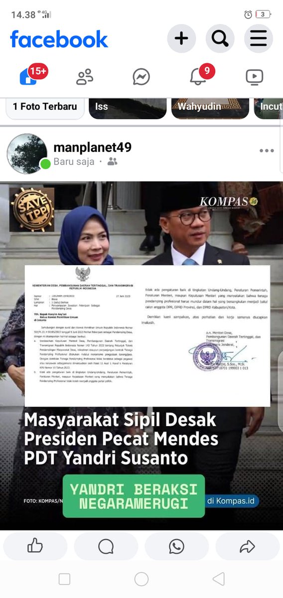 Kami Merah Putih Yandri, jgn ada warna warni ditubuh kemendes akibat ulahmu..
<a href="/prabowo/">Prabowo Subianto</a> 
<a href="/gibran_tweet/">Gibran Rakabuming</a> 
<a href="/cakimiNOW/">A Muhaimin Iskandar</a> 
<a href="/YandriSusanto/">Yandri Susanto</a> 
<a href="/NursaidM/">Nursaid Mustafa</a> 
#1040pendampingdesadipaksamundur 
#pecatyandri
#tppkemendesadiphk 
#kemendesadaruratphk