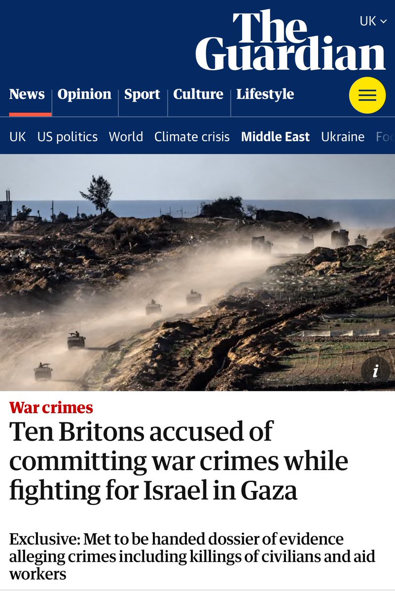 2/ A 240-page dossier will be submitted to the Met’s war crimes unit today.
It alleges that UK nationals took part in:
- Killings of civilians and aid workers
- Sniper attacks on medical sites
- Targeting of hospitals, cultural landmarks, and religious sites
- Forced displacement