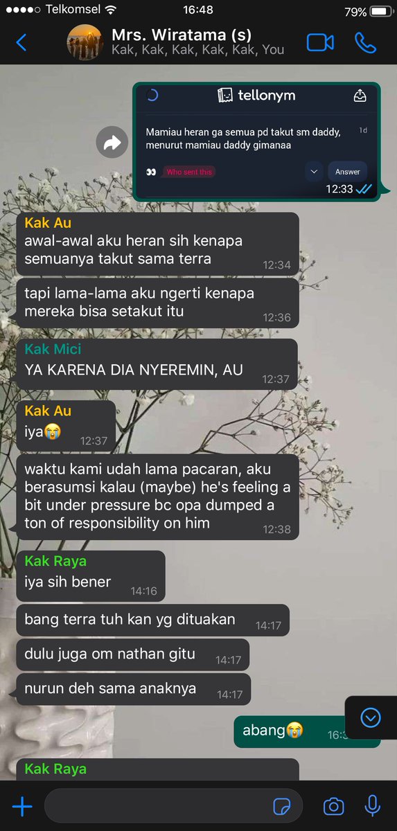 lavanyajune's tweet image. ❓ Mamiau heran ga semua pd takut sm daddy, menurut mamiau daddy gimanaa
💬 pdhl terra ngga pernah marah #tellonym tellonym.me/lavanyajune/an…