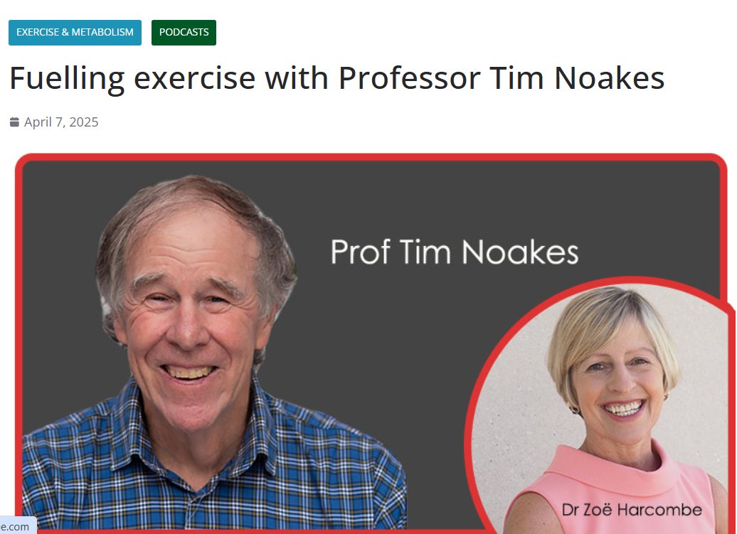 Dr Zoe Harcombe, PhD (@zoeharcombe) on Twitter photo Set aside an hour to listen to this.
How to fuel exercise with <a href="/ProfTimNoakes/">Tim Noakes</a>
Quite brilliant!
zoeharcombe.com/2025/04/fuelli… Set aside an hour to listen to this.
How to fuel exercise with <a href="/ProfTimNoakes/">Tim Noakes</a>
Quite brilliant!
zoeharcombe.com/2025/04/fuelli…