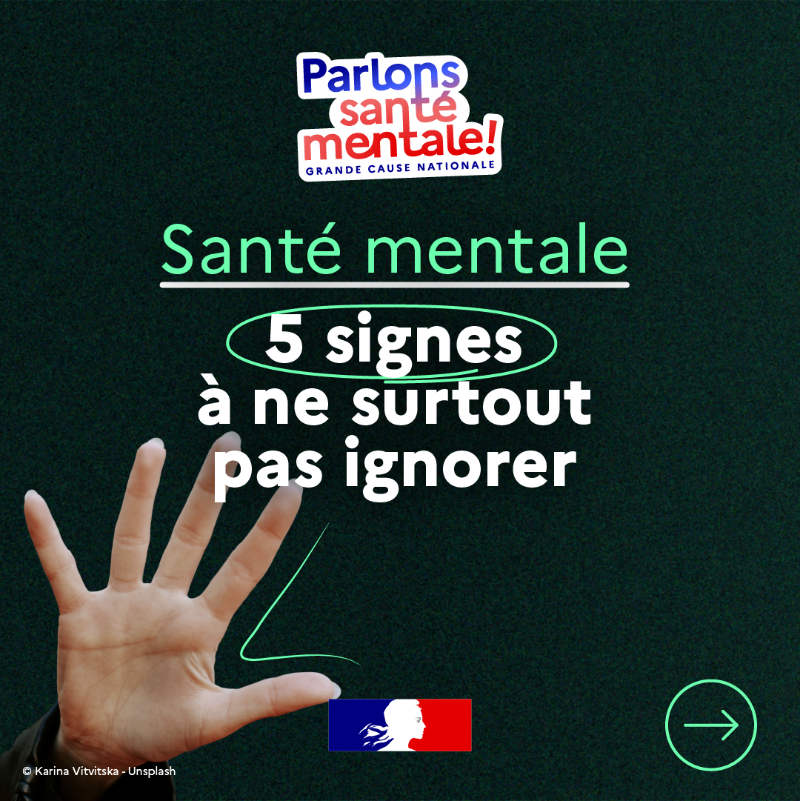 gouvernementFR's tweet photo. « Ça va ! »… Mais est-ce que ça va vraiment ? 🤔
Voici 5 signes à ne surtout pas ignorer pour prendre soin de sa #santémentale.