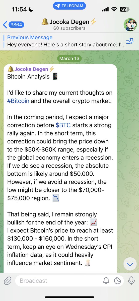 Date: March 13

I told you everything about the dip 3 weeks ago in my FREE telegram but you didn't listen