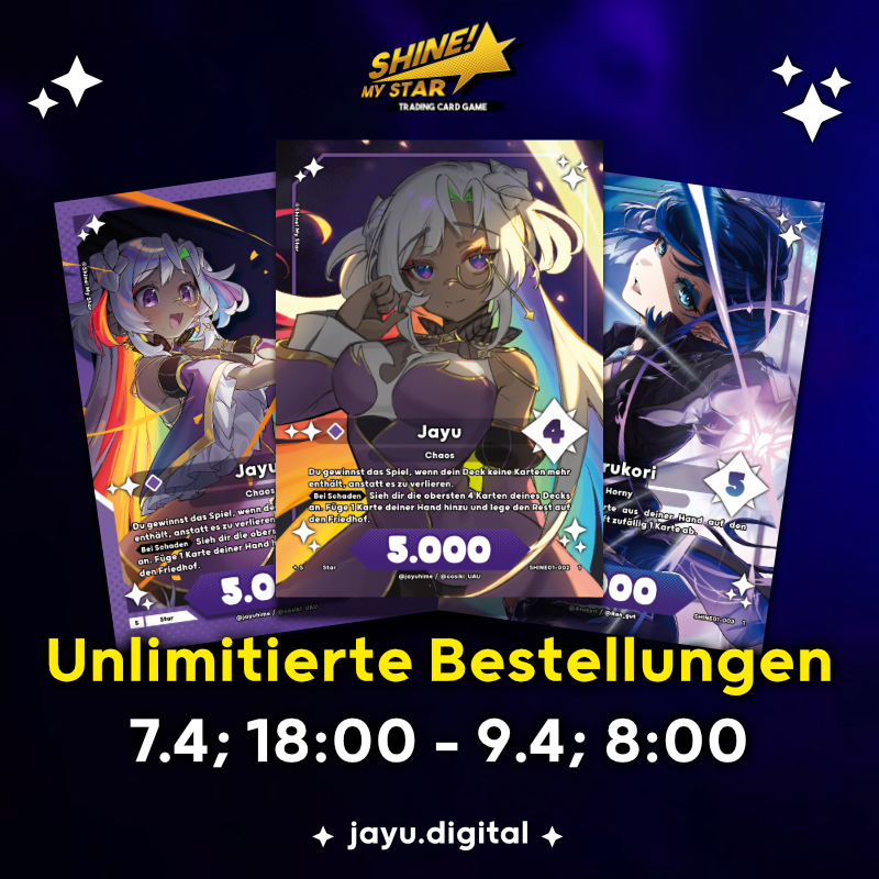 ˗ˏˋ ★ ˎˊ˗ UNLIMITIERTE VORBESTELLUNG ˗ˏˋ ★ ˎˊ˗

Wir werden die Vorbestellungen um 18:00 nochmal öffnen. Diese werden in der Anzahl unlimitiert sein!

Die Vorbestellung schließt dann am 9.4 um 8:00.

Mehr infos unten