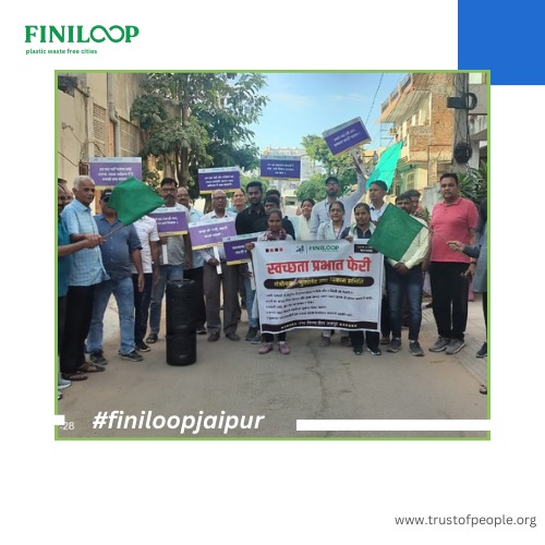 toptrustindia's tweet image. On March 29 in Jaipur, Ward 128 launched a cleanliness drive with Team FINILOOP. A rally, pamphlets, and marches promoted waste segregation and proper disposal, aiming for a cleaner, healthier future. #FINILOOP #plasticwastemanagement #SBM2.0 #Jaipur #cleanjaipur