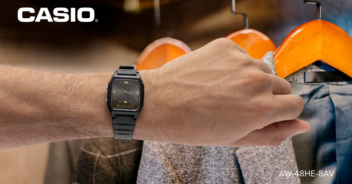 CasioSA's tweet image. Meet the AW-48HE-8AV ⌚✨ – Where style meets durability. With a sleek design, reliable features, and a 10-year battery, this watch is your perfect companion for every adventure. 🌍💪  
Ready for anything. #CasioStyle #ToughTech #AW48HE