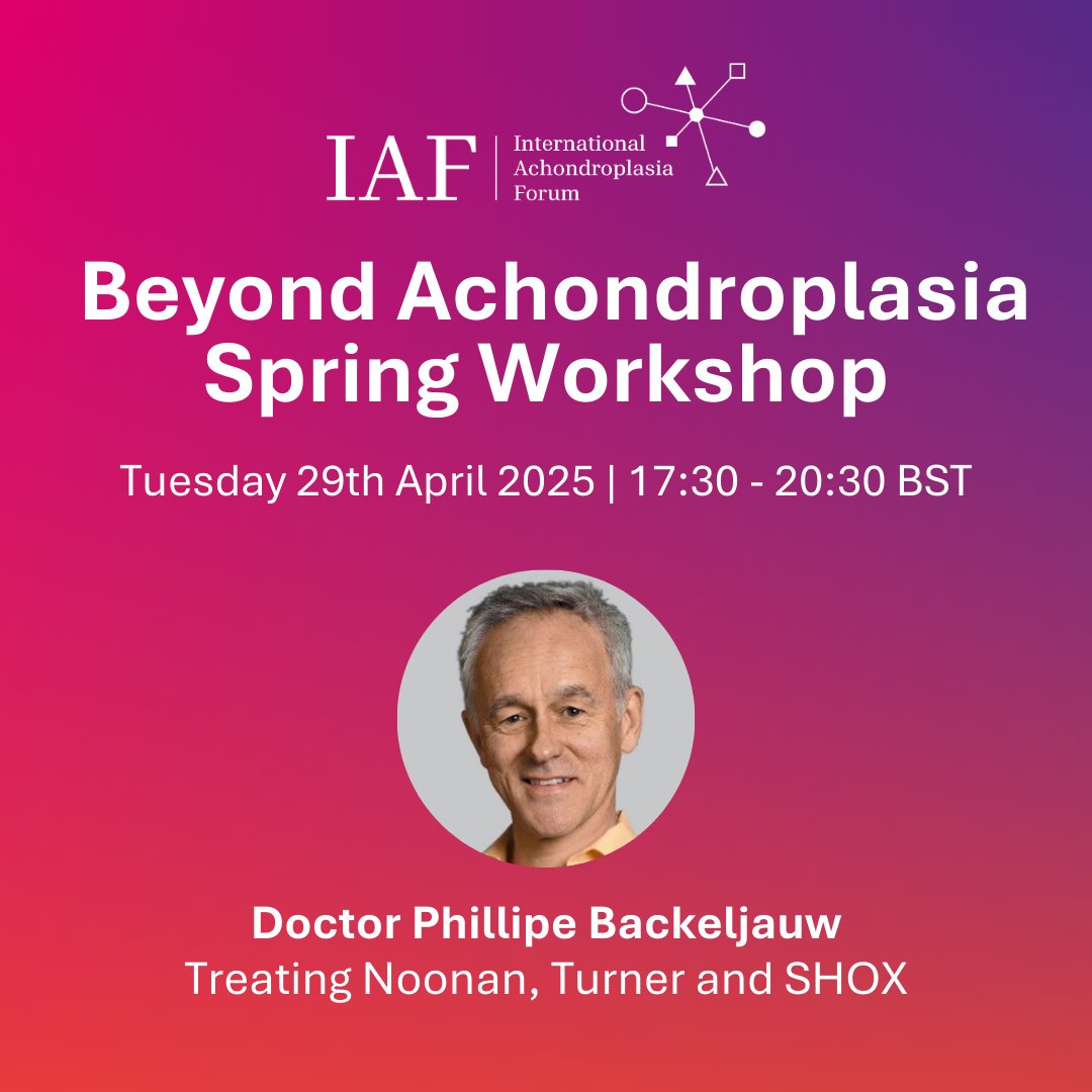 ACHONforum's tweet image. Phillipe Backeljauw features in our upcoming 'Beyond Achondroplasia' workshop! 📢
 
He will address 'Treating Noonan, Turner, and SHOX' on the 29th of April from 17:30 BST. 

Register here: 🔗ow.ly/xPm650Vvtrp