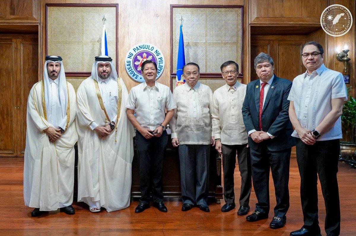 Honored to be part of the President’s meeting with Qatari Ambassador to the PHL, His Excellency Ahmed Saad Al-Homidi, who reported to the President that no charges will be filed and no fines will be imposed against the 17 OFWs arrested last March 27th. Also, no jobs will be lost.