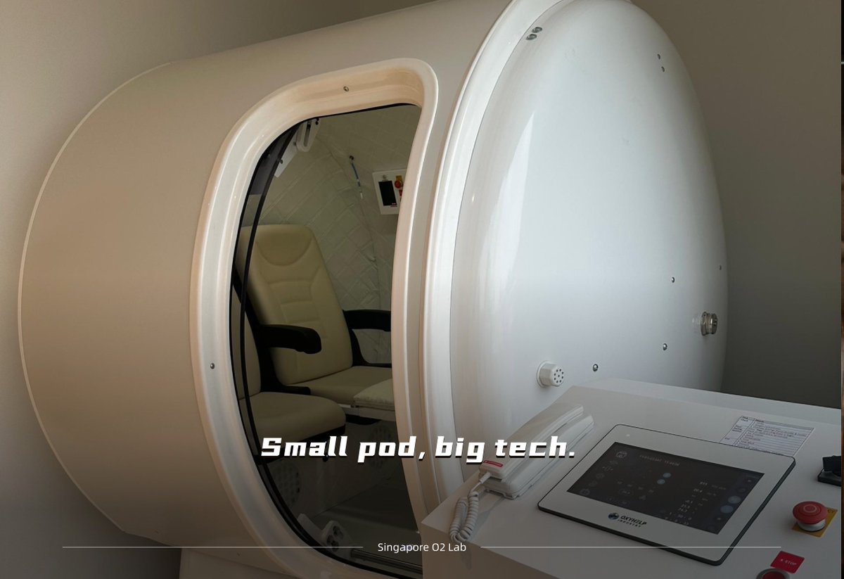 o2labco's tweet image. Step into the future of recovery. ✨
Our state-of-the-art hyperbaric oxygen chambers are designed for maximum comfort, performance, and wellness optimization.
Experience the O2 Lab difference. #OxygenTherapy #Wellness #O2Lab #HBOT #Recovery #SportsRecovery #HyperbaricHealing