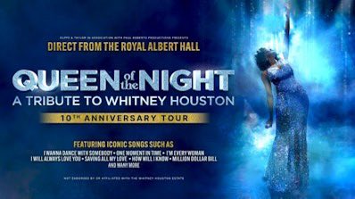 “Adenike Adewale IS Whitney in the Queen of The Night, as she fully embodies the extraordinary vocal range and dexterity of Whitney ‘The Voice’ Houston.” 

Review by <a href="/yvonnedelahaye/">Yvonne Delahaye</a> 
<a href="/TheWaterside1/">Aylesbury Waterside</a> 

uktheatre.mn.co/posts/82618791