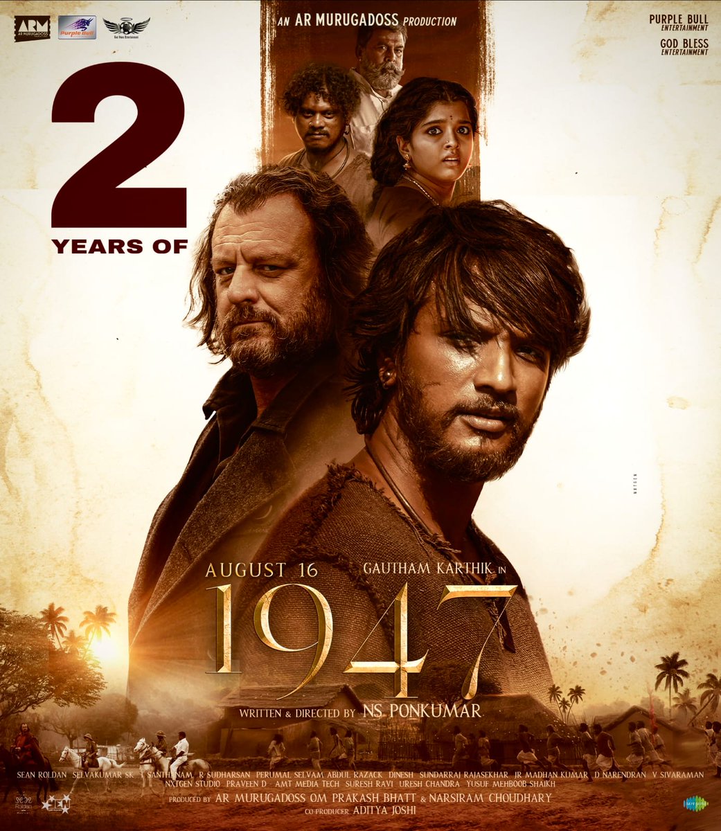 Two years ago, a powerful tale of courage and freedom was unveiled. #1947August16 continues to echo in our hearts as a reminder of untold bravery

<a href="/NsPonkumar/">NS Ponkumar</a> <a href="/ARMurugadoss/">A.R.Murugadoss</a> <a href="/Gautham_Karthik/">Gautham Ram Karthik</a>
<a href="/iomprakashbhatt/">Om Prakash Bhatt</a> @adityajeeee <a href="/Ncchoudhary0207/">नरसीराम चौधरी ( मोदी का परिवार )</a> <a href="/RevathySharma2/">Revathy S</a>
@VijaytvpugazhO