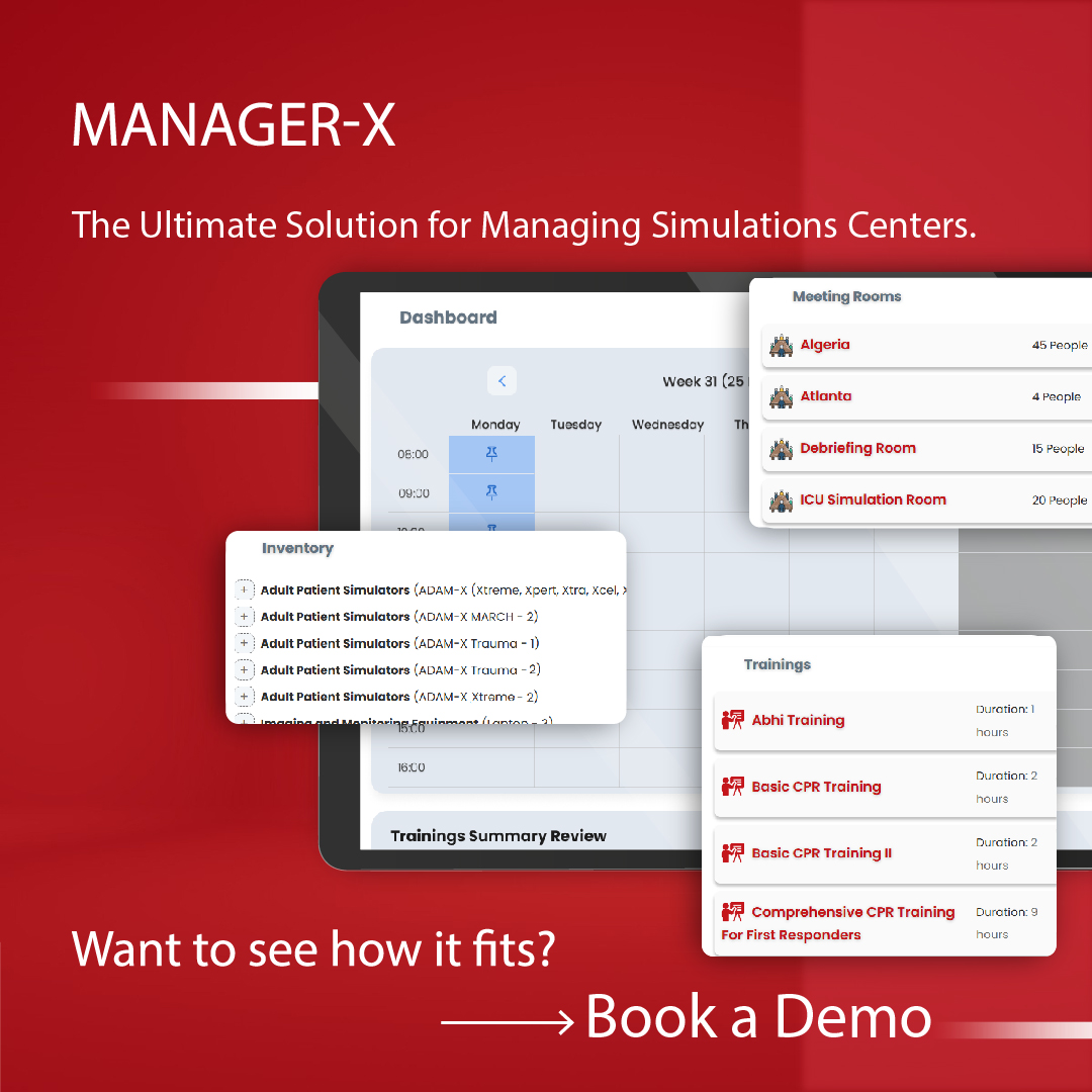 Tired of juggling schedules, equipment, and endless emails?
Meet Manager-X — the all-in-one platform built for simulation and training centers.
Streamline everything. Save time.

👉 Book a demo: outlook.office365.com/book/MANAGERXD…

#medtech #simulationtraining #edtech