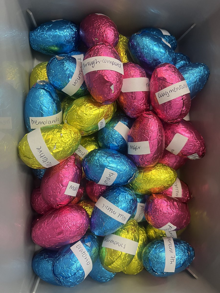 Easter Revision today, can only mean one thing: Concept Easter Egg Hunt underway! 🐣🎶