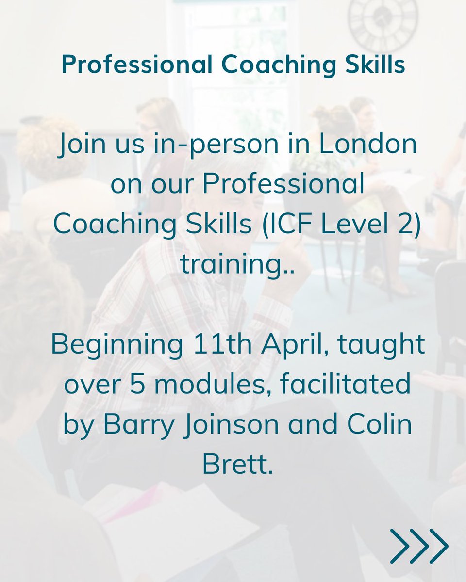 CoachingDevelop's tweet image. Ready to train as a coach?

Our in-person, ICF accredited training begins 11th April. 

This programme will equip you with everything you’ll need to start your coaching journey…

coachingdevelopment.com/learning/train…