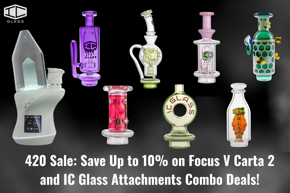ICGLASS_ICGLASS's tweet photo. 🚨 420 SALE ALERT! 🚨
Upgrade your sesh with the Focus V Carta 2 + IC Glass Attachments – up to 10% OFF! Smooth hits, vibrant colors, and premium combos. 🔥
🛒 Read more: https://t.co/g3NOHuChjO
#420Sale #DabRig #Carta2 #ICGlass #DabbingCommunity https://t.co/8QAVRXVnFA