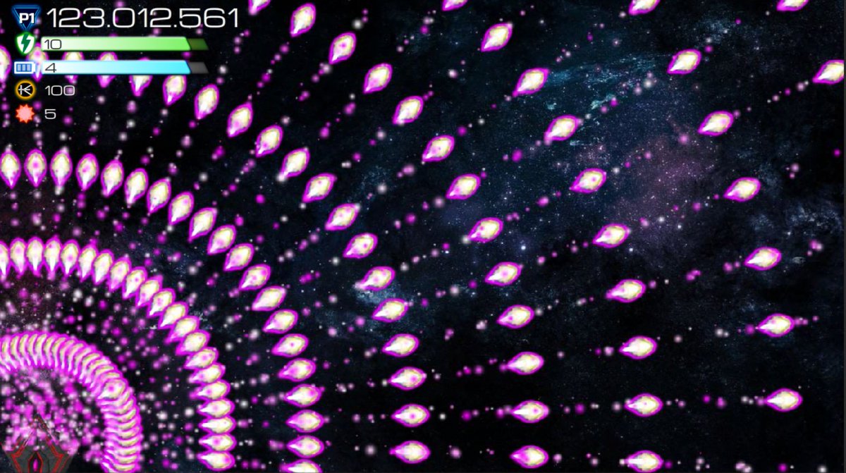 Estoy ya desarrollando #VortexAttack2.
No se si poner en el HUD (arriba a la izquierda) las bombas en números o en símbolos o como los tenía antes. Qué os parece?