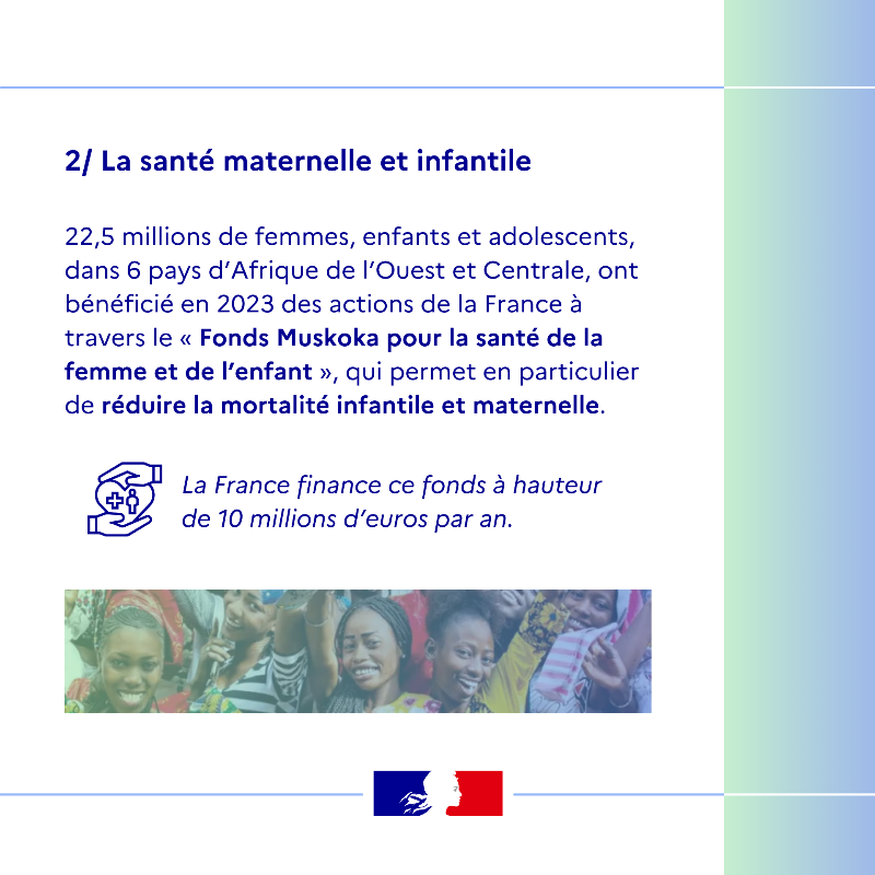 francediplo's tweet photo. Lutter contre les maladies infectieuses, la mortalité infantile et maternelle... 
Autant de causes pour lesquelles la France s'engage tous les jours à travers le monde. 🩺

Retour sur l’action de la France à l'occasion de la Journée mondiale de la santé 👇