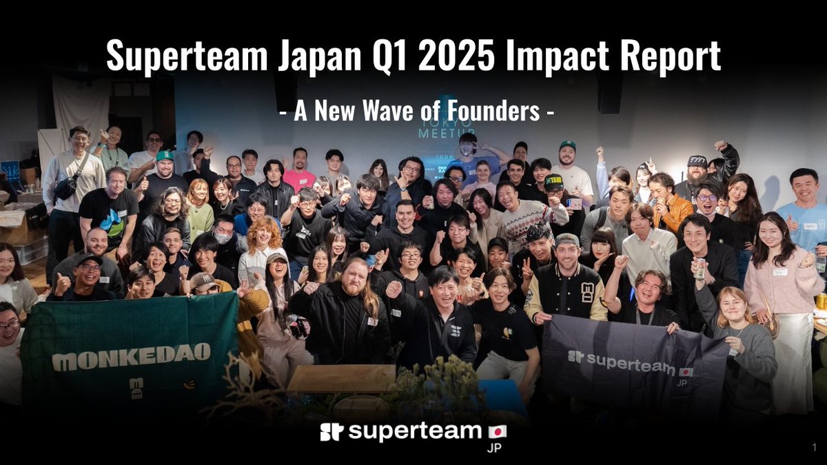 SuperteamJapan's tweet photo. 新たな創業者の台頭—私たちのQ1は、その一言に尽きる活動でした。このレポートでは、私たちの取り組みを振り返ります。

The rise of new founders — that’s what defined our Q1. In this report, we’ll look back on the work we’ve done.