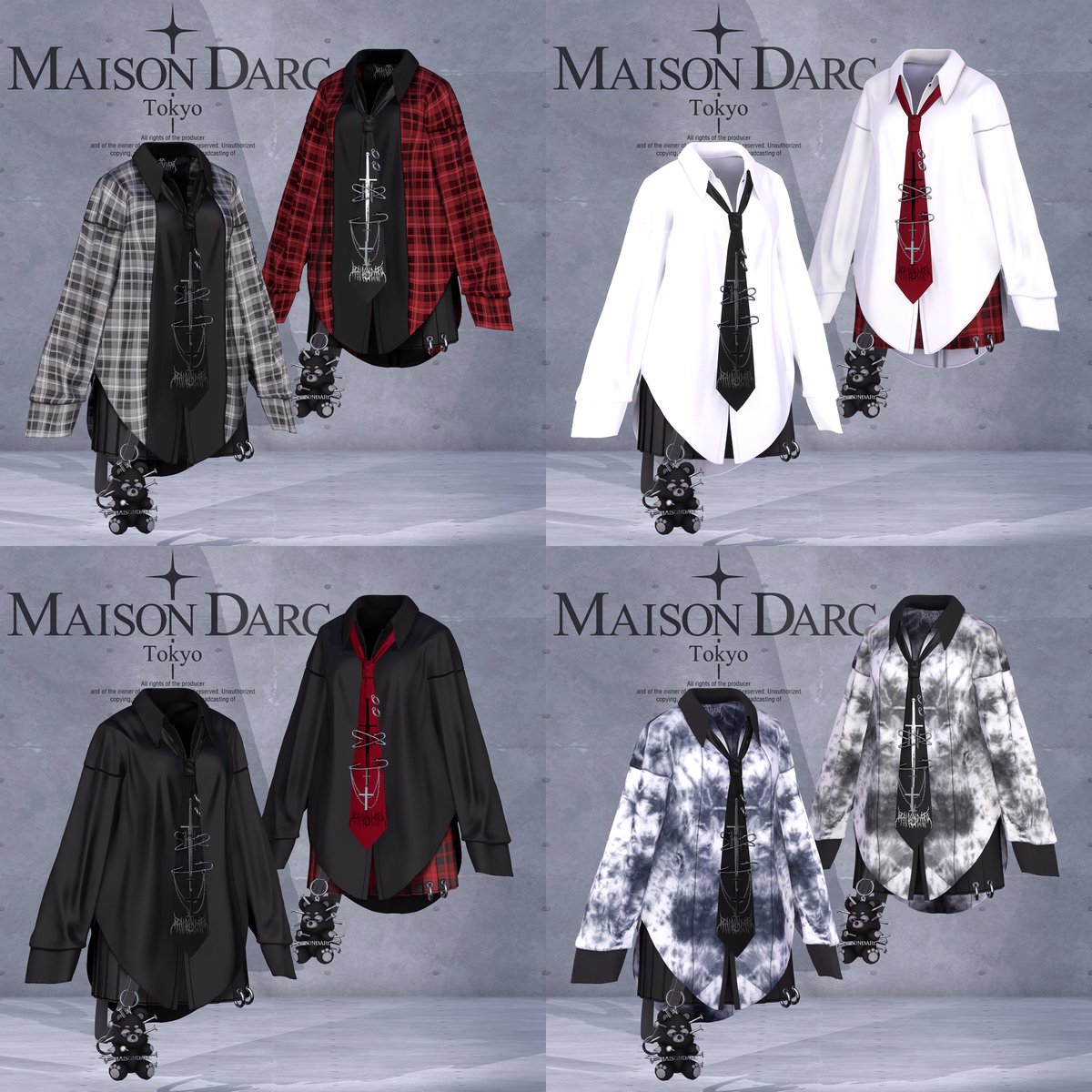 MAISON DARC. (@maisondarc) on Twitter photo MAISONDARC. - SUBCULTURE PUNK COLLECTION -   
♘Loop Cable Knit & Loose Shirt Skirt Set MAISONDARC. - SUBCULTURE PUNK COLLECTION -   
♘Loop Cable Knit & Loose Shirt Skirt Set